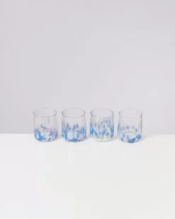 Motel a Miio Alegria 4Er Set Glas Klein Big Drops Blau