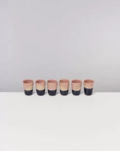 Motel a Miio Bica 6Er Set Espressobecher Pink Navy Cream