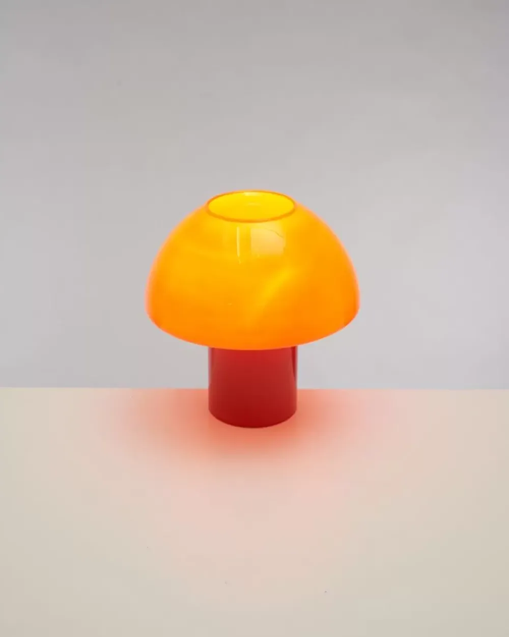 Motel a Miio Cogumelo Glaslampe Orange Rot