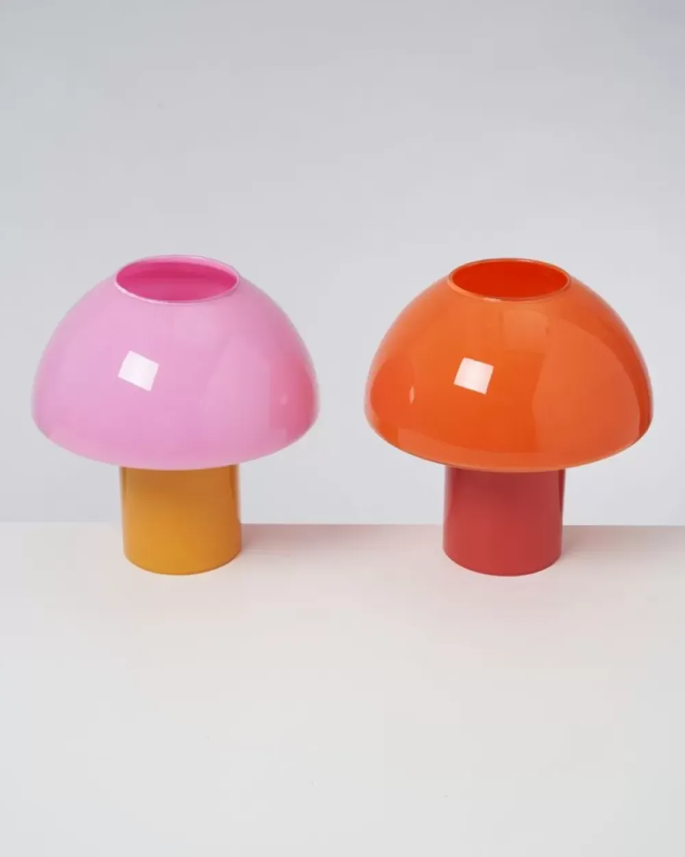 Motel a Miio Cogumelo Glaslampe Orange Rot