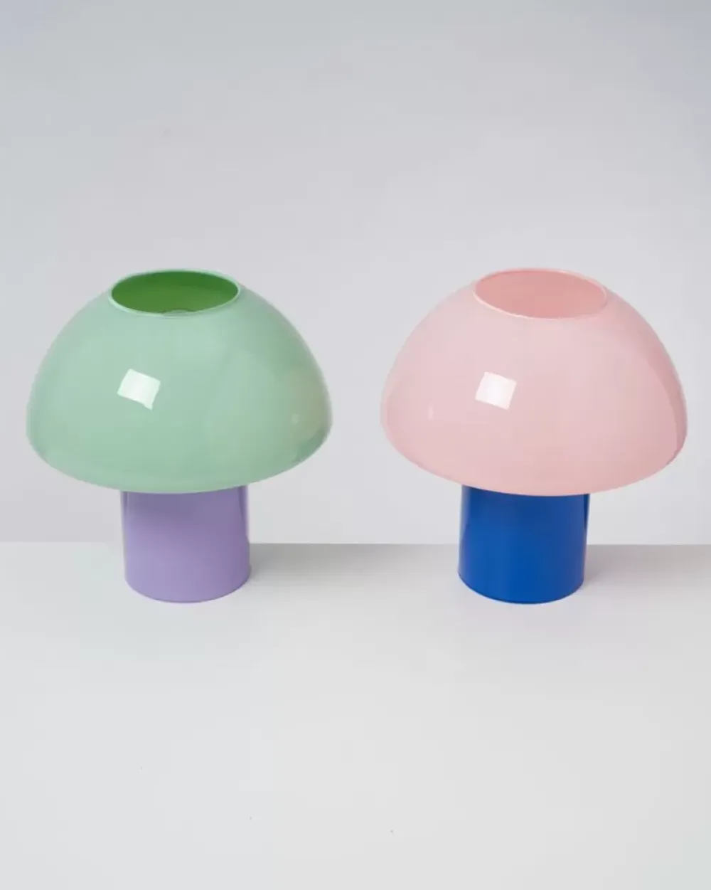Motel a Miio Cogumelo Glaslampe Rosa Blau
