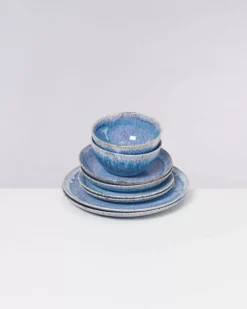 Motel a Miio Cordoama Klassik Blau Gesprenkelt - 8 Teiliges Set