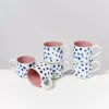 Motel a Miio Nodoa 6Er Set Tasse Rosa Mit Punkten