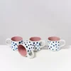 Motel a Miio Nodoa 4Er Set Tasse Rosa Mit Punkten