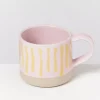Motel a Miio Nodoa Tasse Rosa Gelb Gestreift